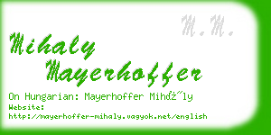 mihaly mayerhoffer business card